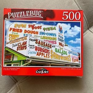 Never opened!!! 500 pc puzzle of Fair Concessions